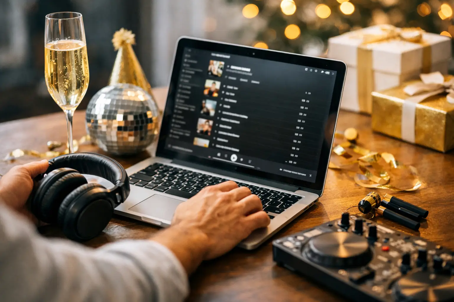 Crear lista de reproducción para fiesta de aniversario