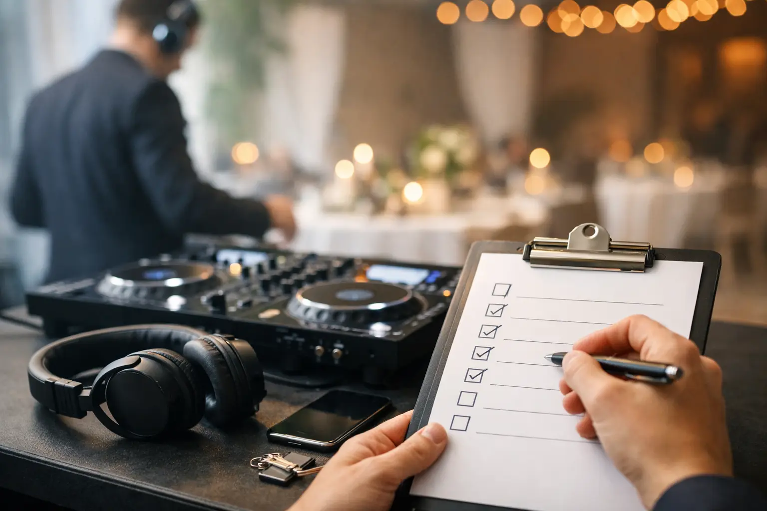 Lista di controllo DJ per organizzatori