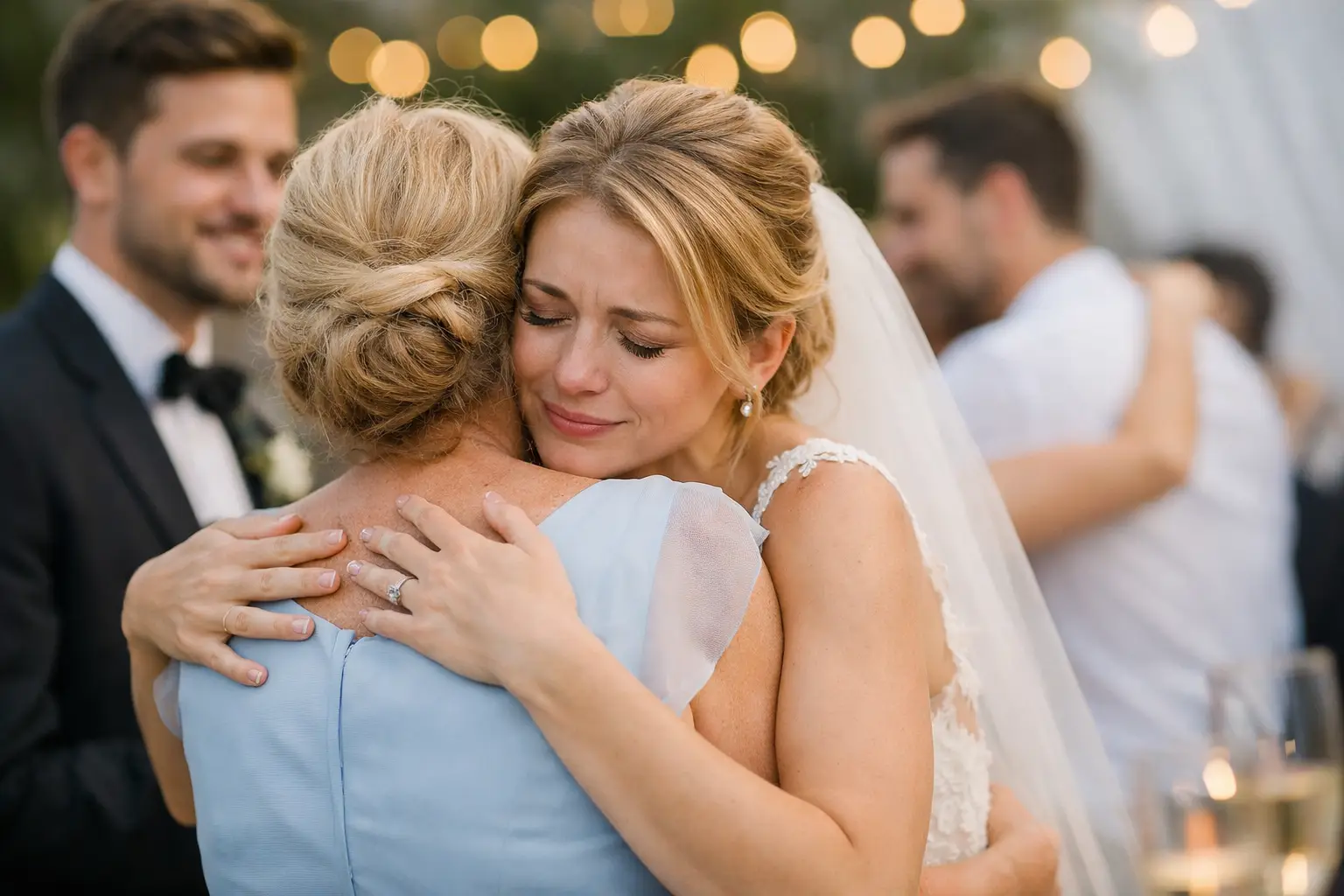 Emotionale Momente bei der Hochzeitsparty