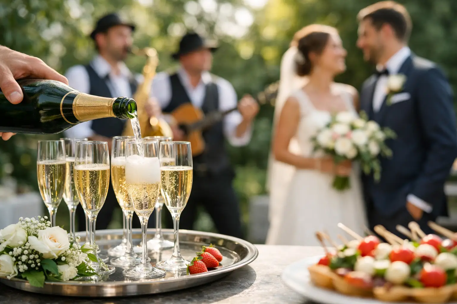 Sektempfang Musik Hochzeit richtig planen